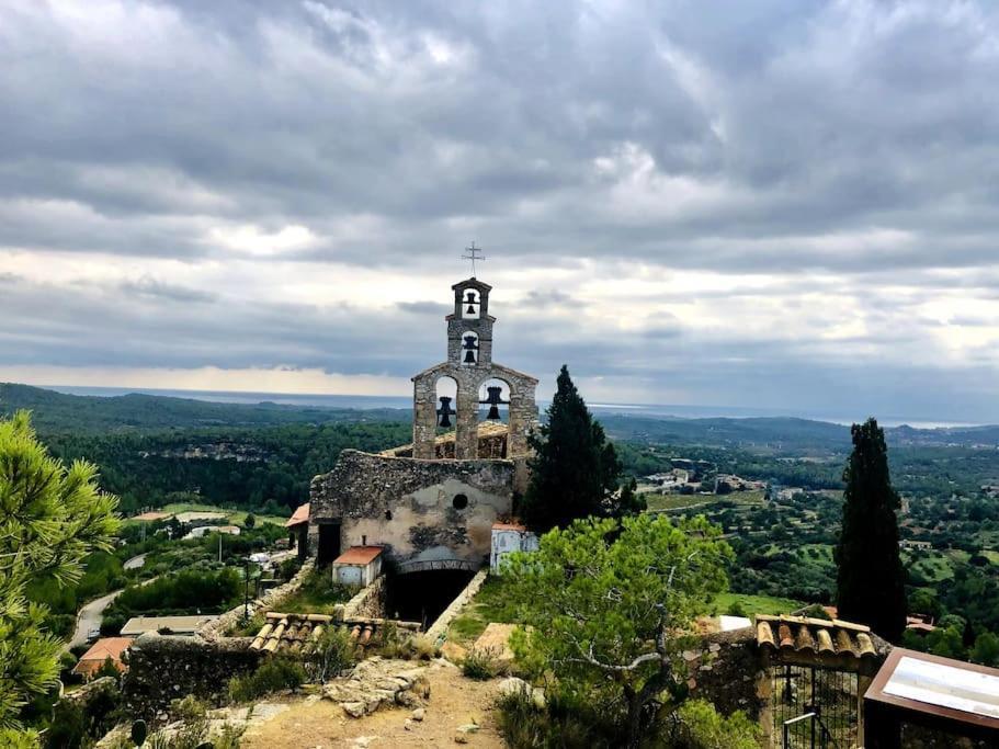 Apartment In Country House With Views And Pool Vespellá エクステリア 写真